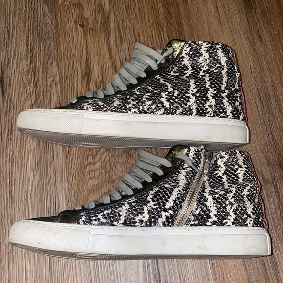 P448 Skate Snakeskin Print High Top wedge Sneaker size - 37 - Picture 7 of 9